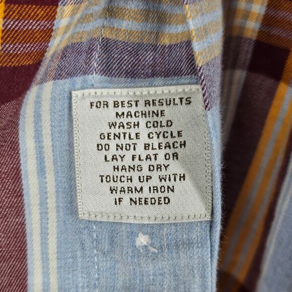 PETER MILLAR BUTTON-UP PLAID LONG SLEEVE DRESS SHIRT – SIZE LARGE - 100% COTTON - Picture 8 of 9